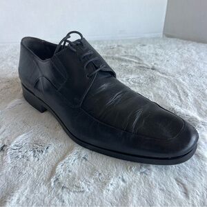 Bruno Magli Black Leather Oxfords VINTAGE Designer Rammola Size 10M